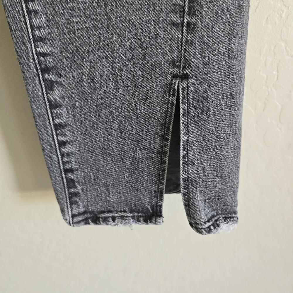 Good American Slit Hem Jeans Black acid wash Size 4/27